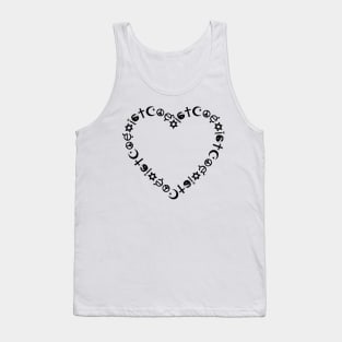 Religious Symbols Coexist Heart Design Tank Top